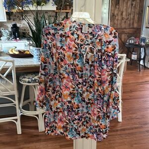 Anne Cole Floral Multicolor Women's beach cover up NWT XXL